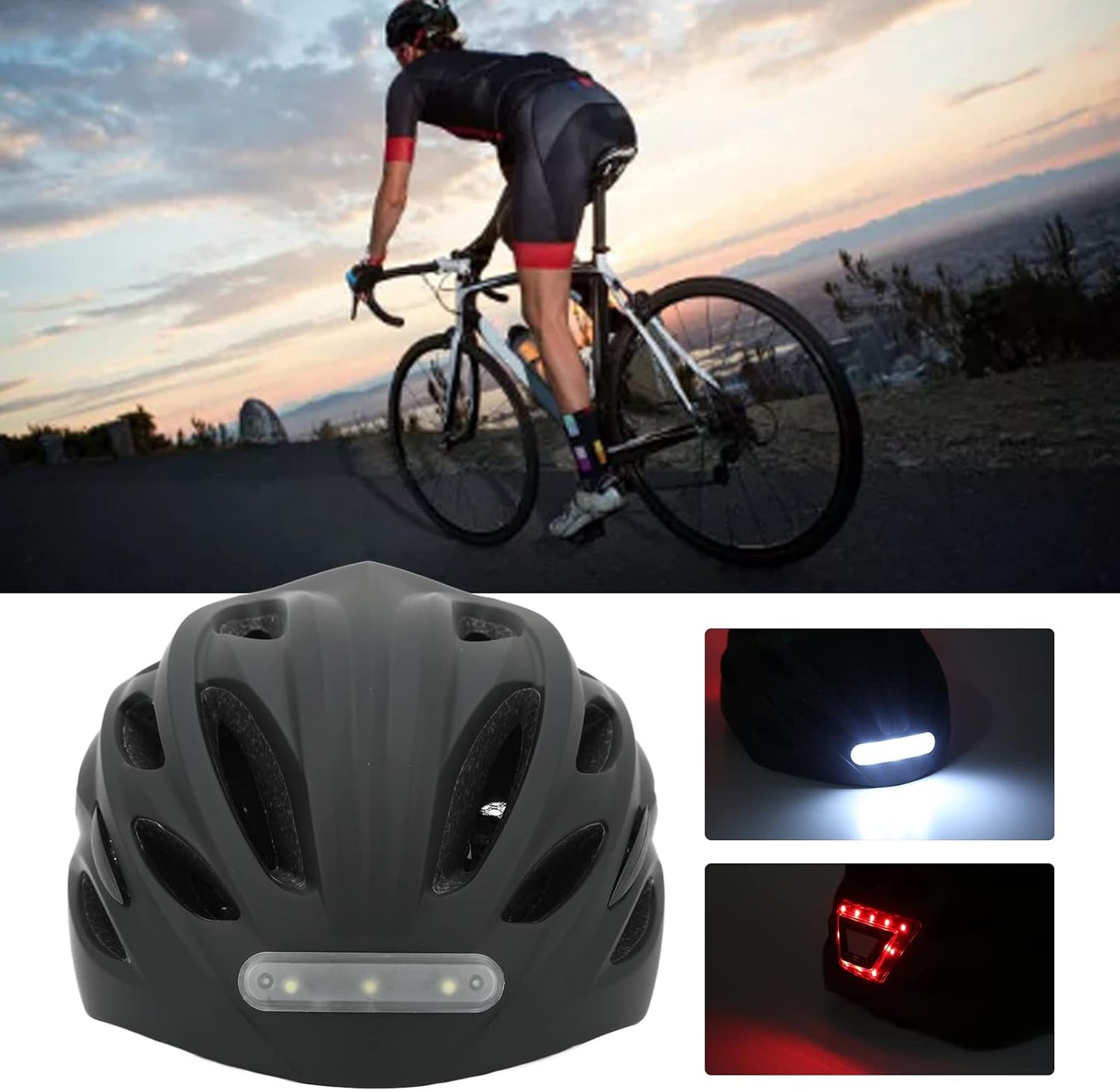 Kask rowerowy LED Bezpieczeństwo — Maksymalna widoczność i ochrona