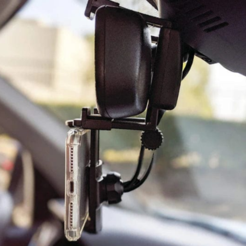 Soporte Teléfono Para Espejo Retrovisor – Conducción Manos Libres Y Segura