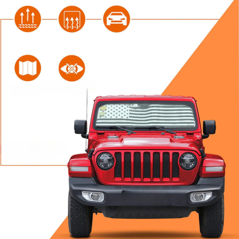 Parasolar pentru Parbriz Steag American — Stil Unic și Protecție Împotriva Căldurii