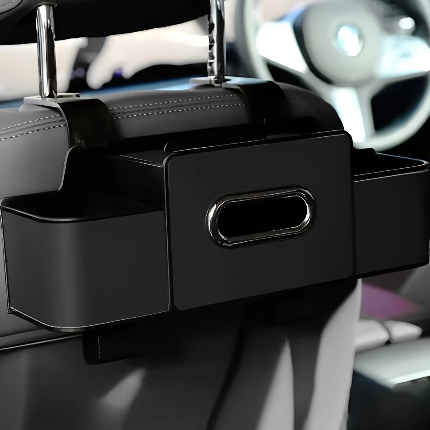 車の後部座席オーガナイザー — 実用的で整頓された収納