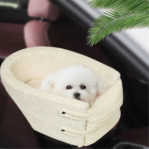Asiento de coche acogedor para cachorro – Seguridad y confort