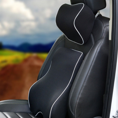 Suport lombar din spumă de memorie și pernă pentru tetieră - confort și alinare a spatelui