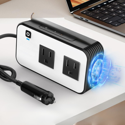 Konwerter Prądu Samochodowego – Gniazda Sieciowe i Szybkie Porty USB