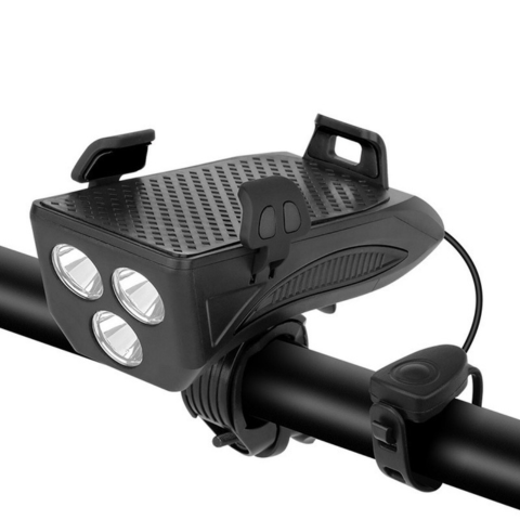 Multifunctionele Fietslicht – Telefoonhouder en Toeter
