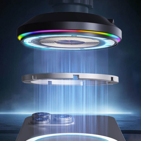 Car Phone Holder – Wireless Charging and LED Lighting