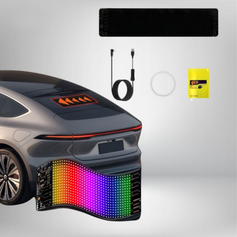 Pannello LED Parabrezza — Visualizzazione Animata e Controllo Remoto