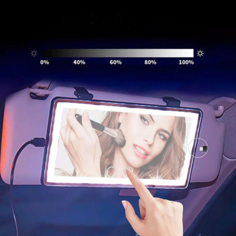 Oglindă LED pentru Parbriz Auto – Iluminare Reglabilă și Reîncărcabilă