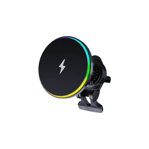 Car Phone Holder – Wireless Charging and LED Lighting