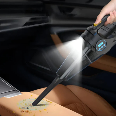 Aspirapolvere per Auto Multifunzionale — Pulizia e Gonfiaggio Istantanei