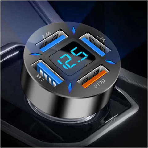 מטען אוניברסלי לשקע מצית רכב ורב-USB