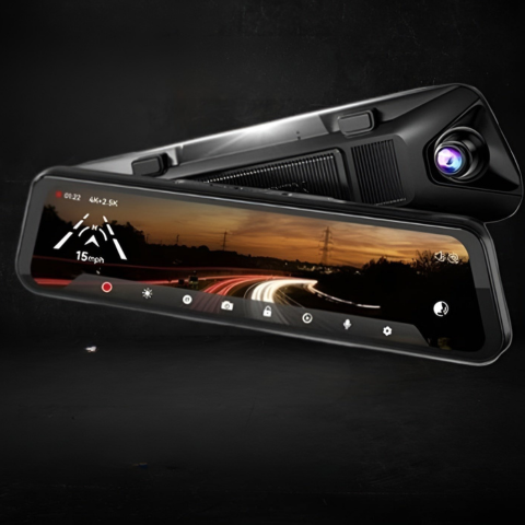 Cámara de Coche HD Con Pantalla Táctil — Dashcam HD de 10 Pulgadas Para Coche
