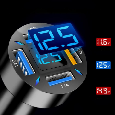 מטען אוניברסלי לשקע מצית רכב ורב-USB