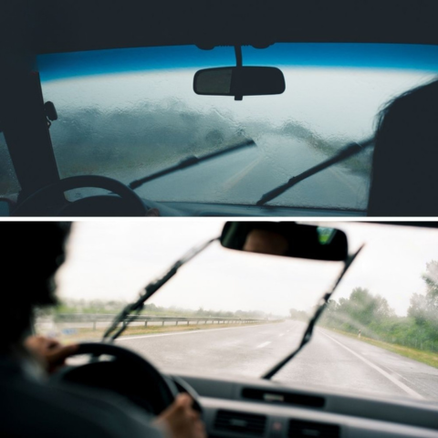 撥水性フロントガラスコーティング – 安全運転