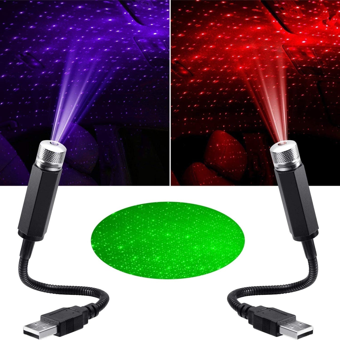 LED-belysning Stjernehimmel Til Bilens Tag — Magisk Nattehygge