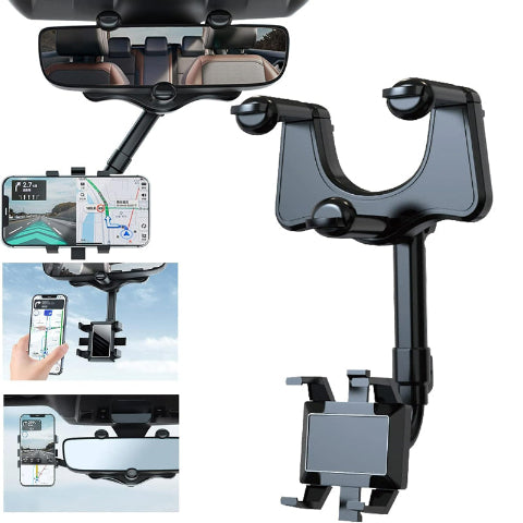 Support Téléphone Rétroviseur – Angle Réglable Et Fixation Stable