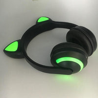 Căști luminoase Bluetooth Cat Ears - ascultare confortabilă și stil original