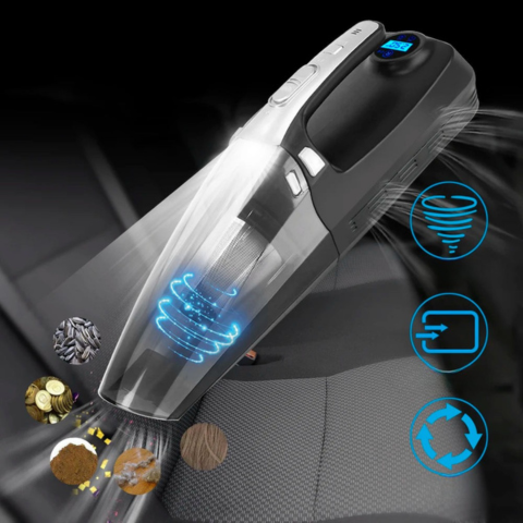 Car Vacuum Cleaner 4-In-1 – High Performance 12V/120W 