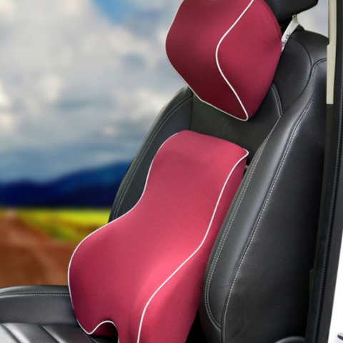 Traagschuim lendensteun en hoofdsteunkussen - Comfort en verlichting voor de rug