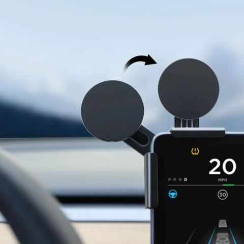 Telefonstøtte for Tesla — Magnetisk feste og trådløs lading 