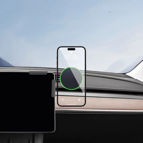 Telefonstøtte for Tesla — Magnetisk feste og trådløs lading 