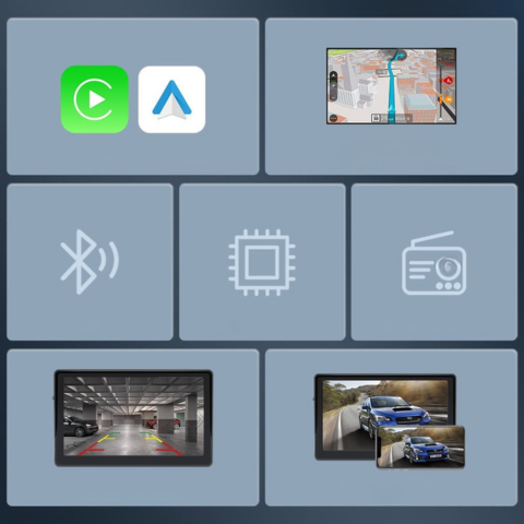 Ecran Auto Inteligent – Navigare, Muzică și Cameră 