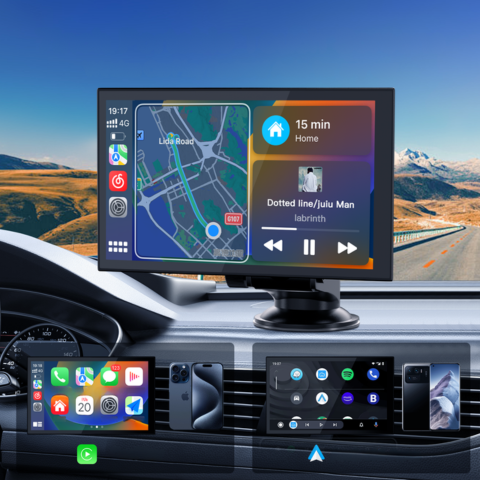 Tragbarer Touchscreen — GPS, Musik & Sprachsteuerung 