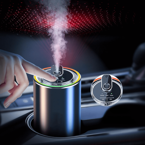 Světelný difuzér vůní do auta — Čistič a LED atmosféra 