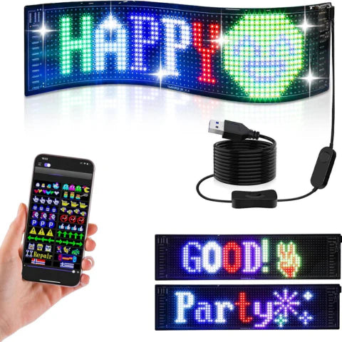Panneau LED Programmable Pour Voiture — Communication & Style Moderne