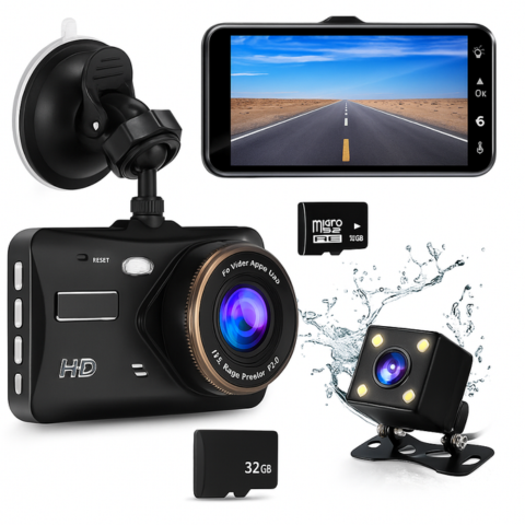 Dashcam Fram och Bak — Klara och Exakta Inspelningar 