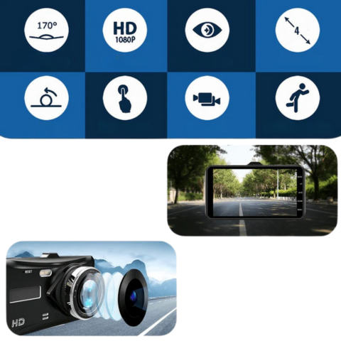 Dashcam Edessä ja Takana — Selkeät ja Tarkat Tallenteet 