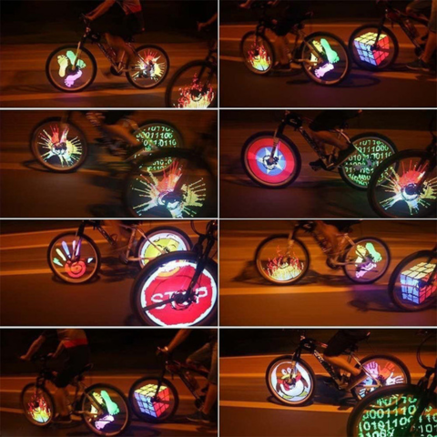 Personalisierbare LED-Lampe – Für Fahrradreifen 