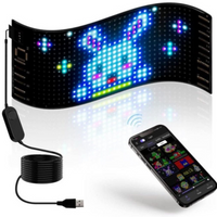 LED-bilskärm – Anpassad text och mönster 