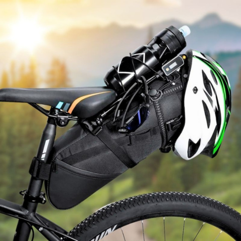 Geantă de bicicletă cu capacitate mare — impermeabilă și reflectorizantă 