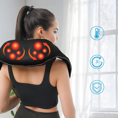 Varmemassageapparat — Afslapning til nakke, ryg & skuldre 