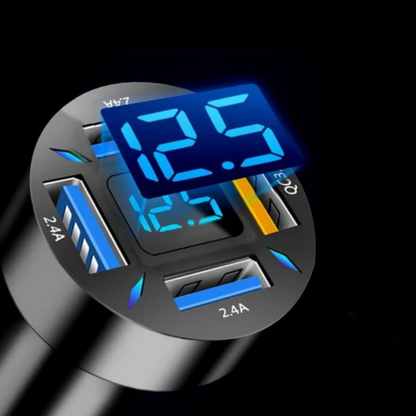 מטען אוניברסלי לשקע מצית רכב ורב-USB 