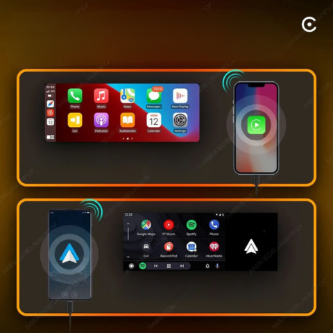 Ραδιόφωνο πολυμέσων αυτοκινήτου MP5 με CarPlay και Android Auto - Οθόνη αφής & γρήγορη σύνδεση